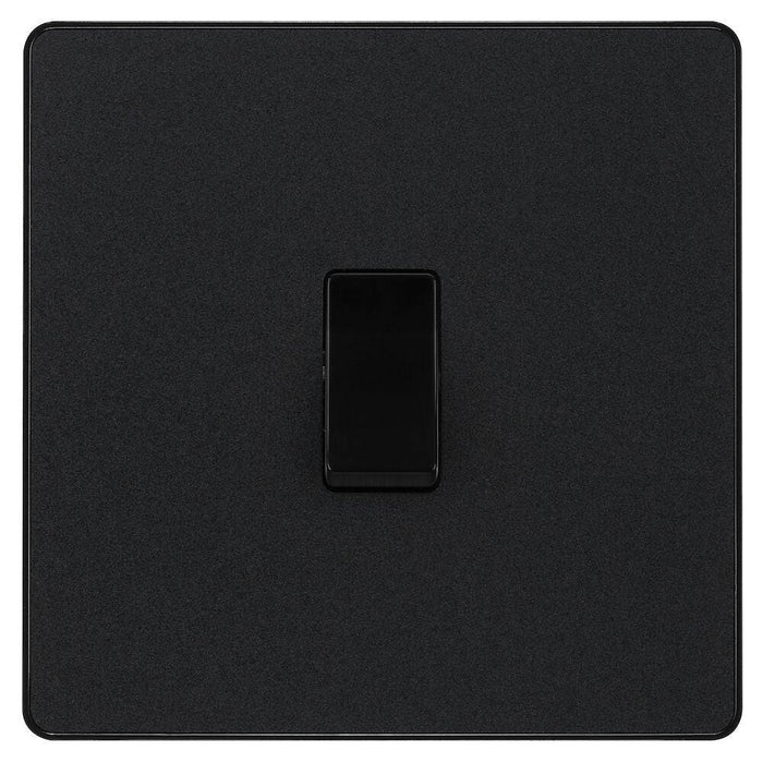 BG Evolve Matt Black 1G 2W Light Switch PCDMB12B
