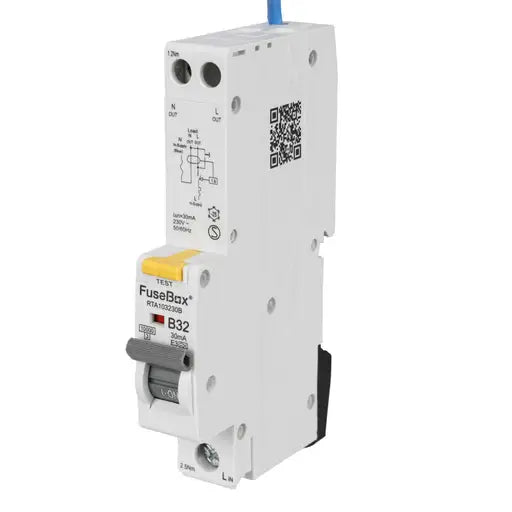 Fusebox RTA103230B RCBO, 32A 30mA 10kA Type A Curve B for 3 Phase