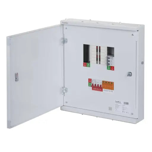Fusebox 3 Way 125A TP+N Type B Distribution Board with Incomer and Type 2 SPD - TPN03FBX