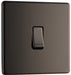 BG FBN12 Screwless Flatplate Black Nickel Single Switch, 10Ax 2 Way - PU Electrical Wholesaler Ltd