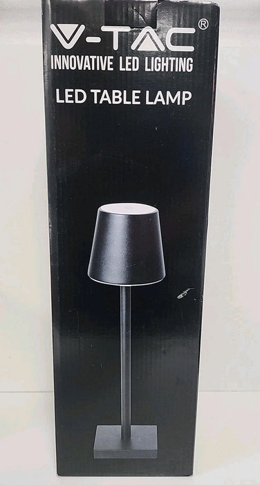 Table lamp V-TAC LED Black Square Rechargeable Portable USB Dimmable Light